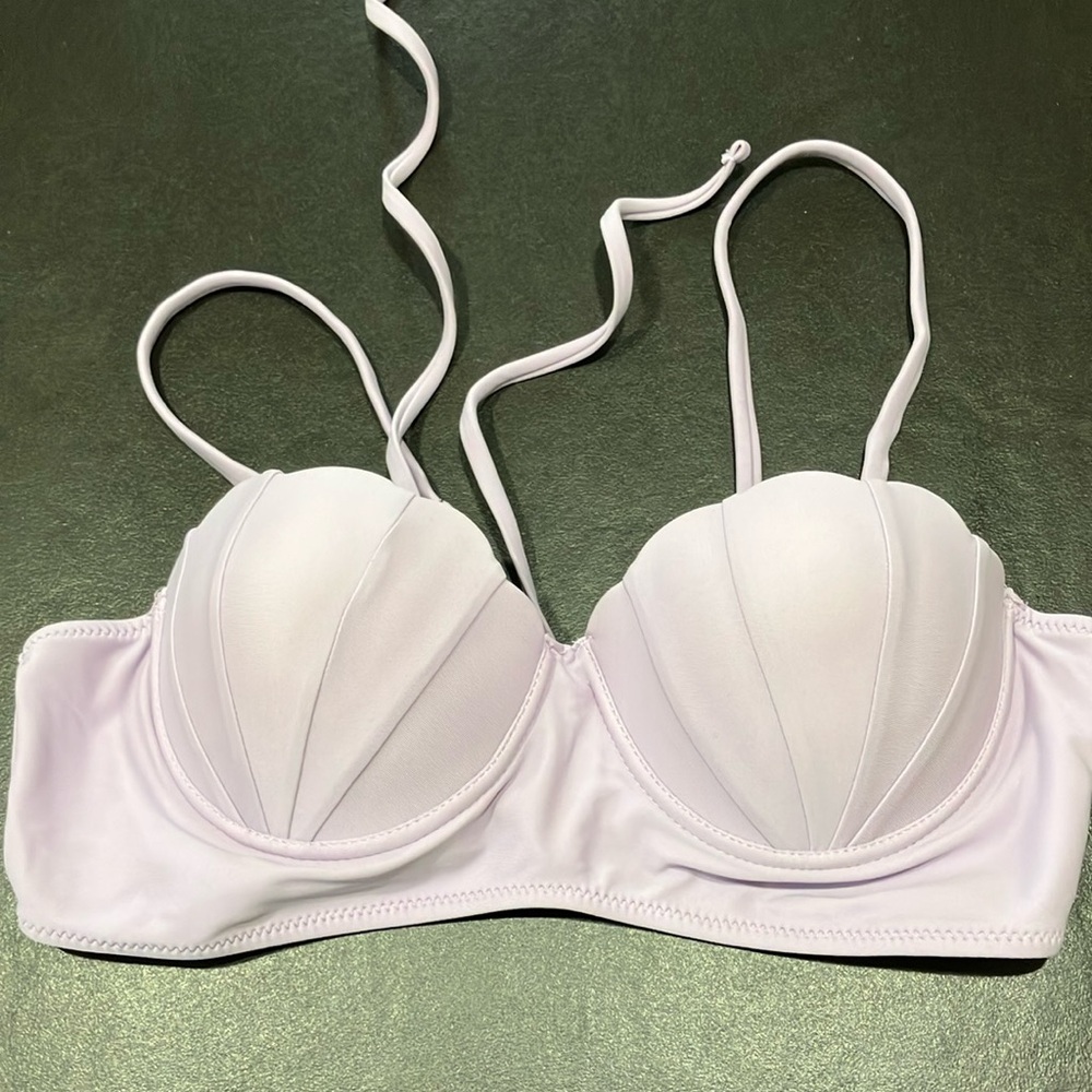 Lavender Shell Bikini Top